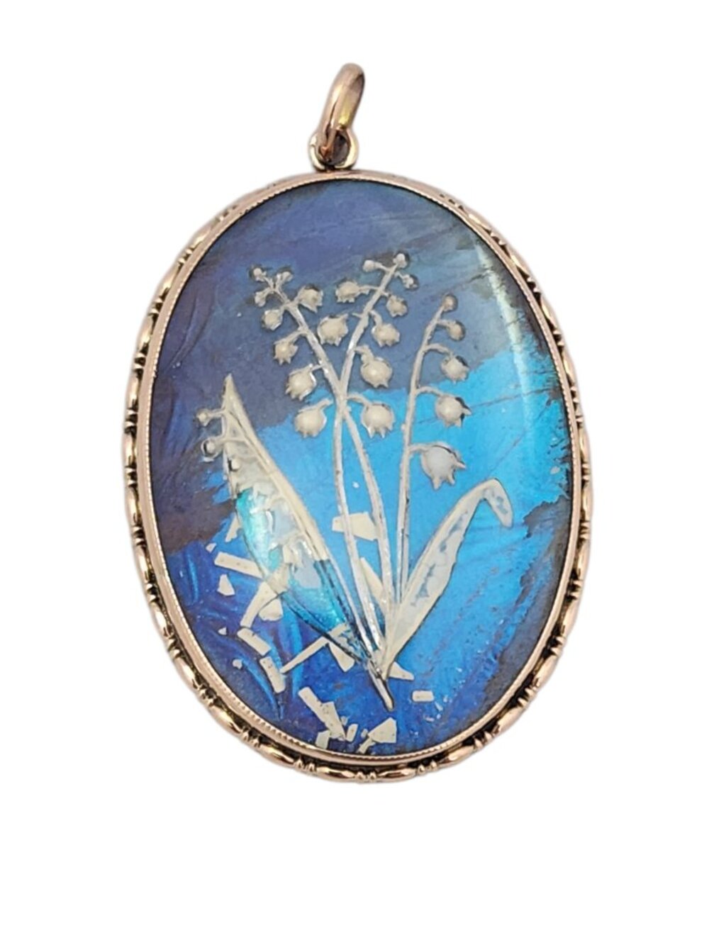 9K Rose Gold Butterfly Wing Pendant #24128